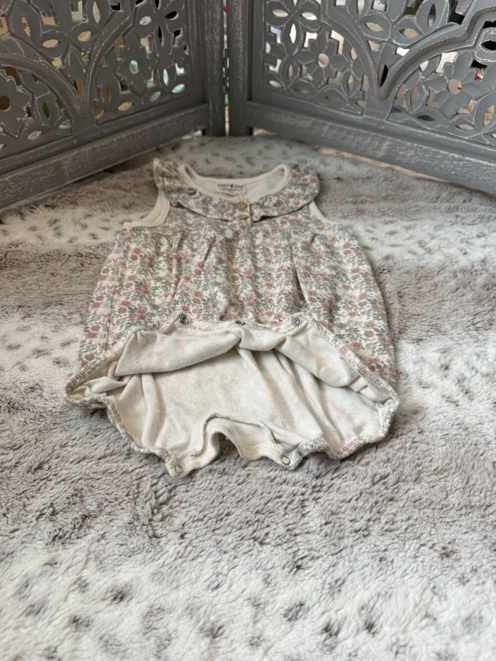 Rabbit + Bear pastel floral bodysuit baby girls 24 months girlhoodcore summer